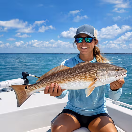 Angler holding a Southwest Florida catch